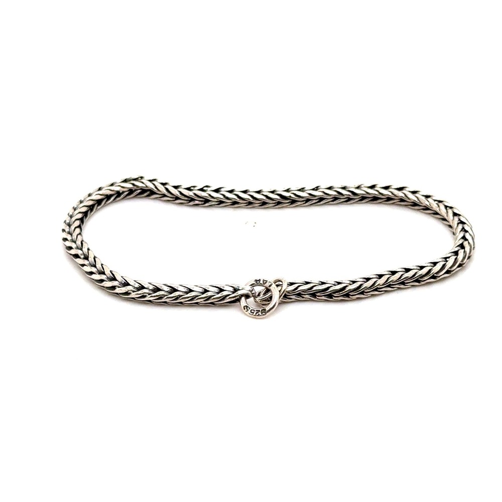Trollbeads Sterling Silver 925 Foxtail Chain Bracelet 7 Inch TAGBR-00011